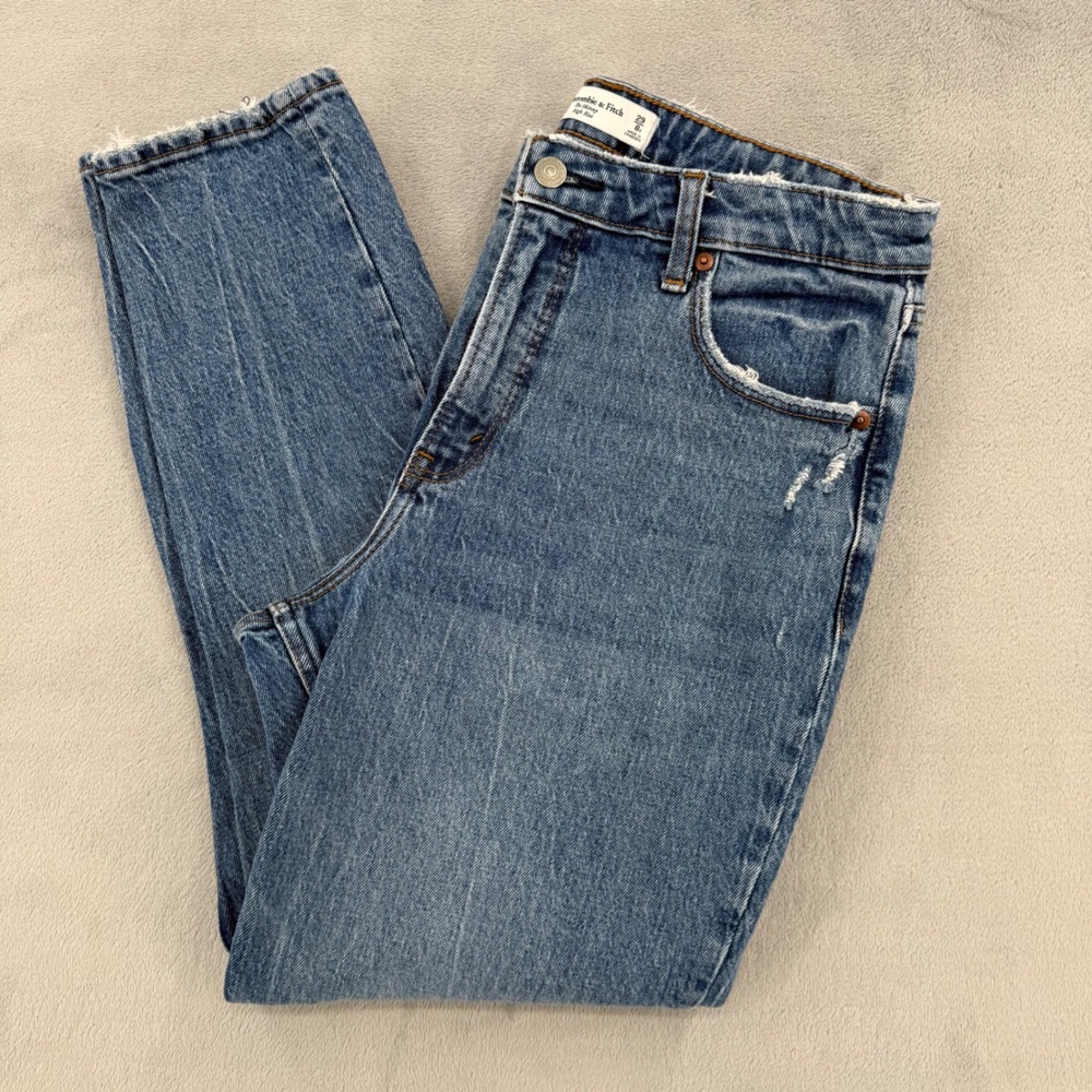 Abercrombie & Fitch Curve Love The Skinny High Rise Jeans Womens 29 Medium Wash